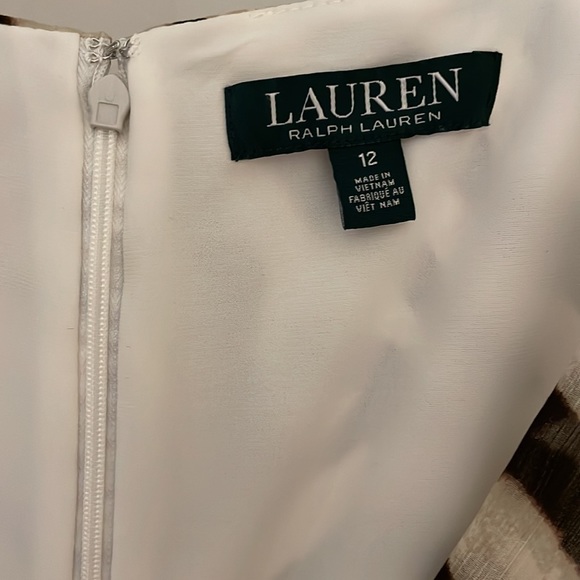 Lauren Ralph Lauren Zebra Print Sleeveless Georgette Dress - Picture 6 of 7